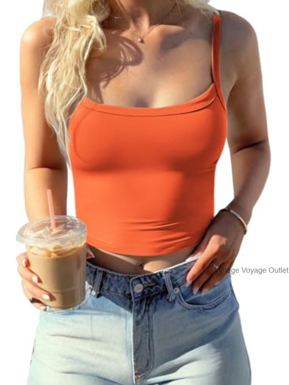 Women's Tank Tops with Built in Bra Longline Sports Camisole